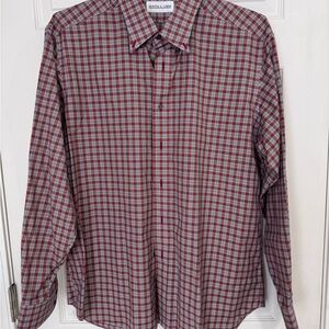 Hunter & Lords Red and Gray Plaid Shirt
